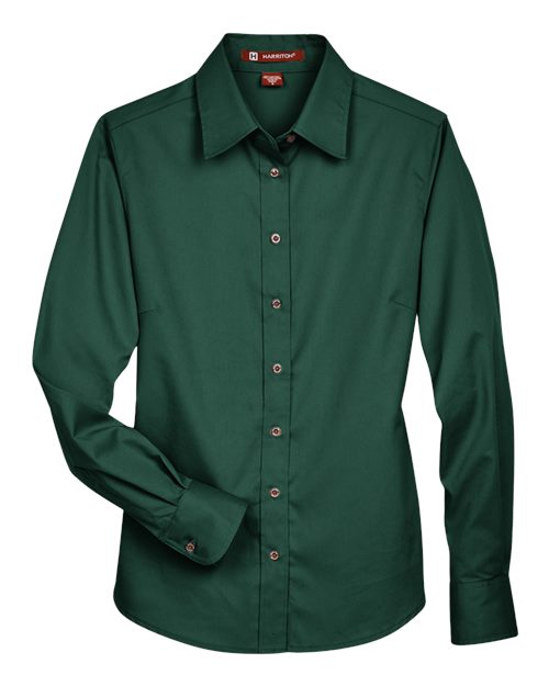 Women's Easy Blend™ Long Sleeve Twill Dress Shirt with Stain-Release
