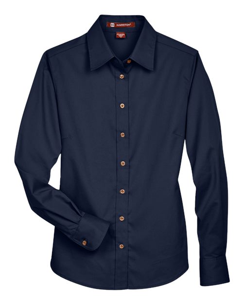 Chemise habillée en sergé à manches longues Easy Blend™ pour femme avec traitement antitache