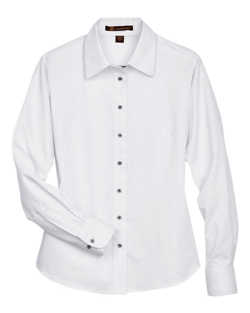 Chemise habillée en sergé à manches longues Easy Blend™ pour femme avec traitement antitache