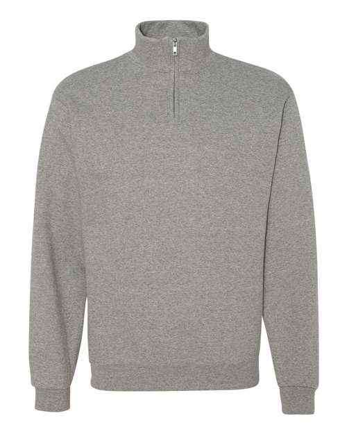 Sweat-shirt unisexe Nublend® à col cadet et fermeture éclair quart de tour