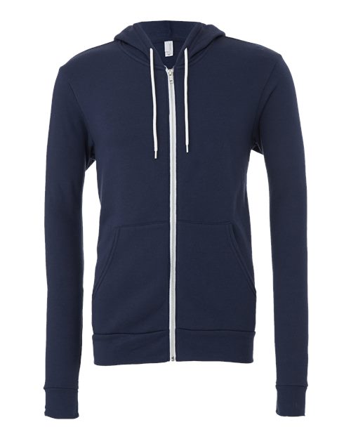 Unisex Sponge Fleece Full-Zip Hoodie Sweatshirt