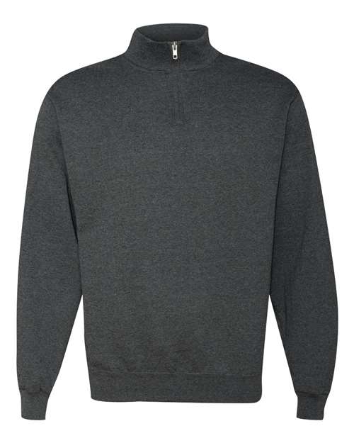 Sweat-shirt unisexe Nublend® à col cadet et fermeture éclair quart de tour