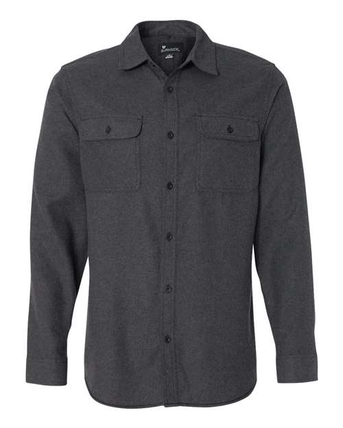 Chemise en flanelle unie pour homme