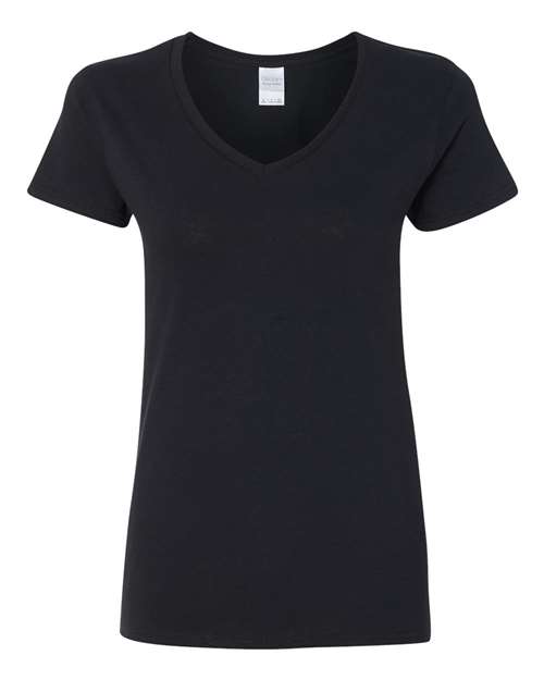 T-shirt col V en coton épais pour femme