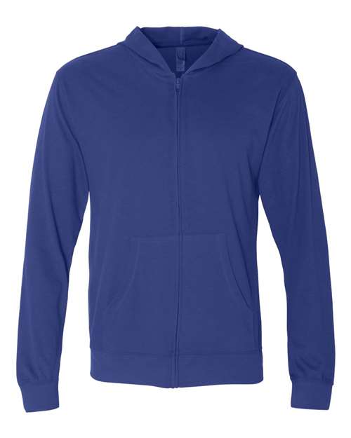 T-shirt unisexe à manches longues et capuche en daim avec fermeture éclair
