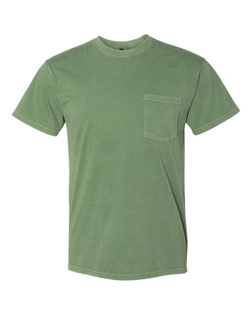 T-shirt unisexe inspiré de la teinture avec poche