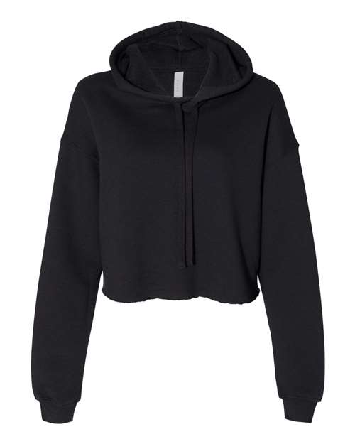 Sweat-shirt à capuche court en polaire pour femme