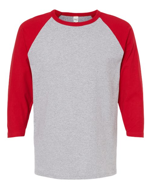 T-shirt de baseball à manches trois-quarts raglan