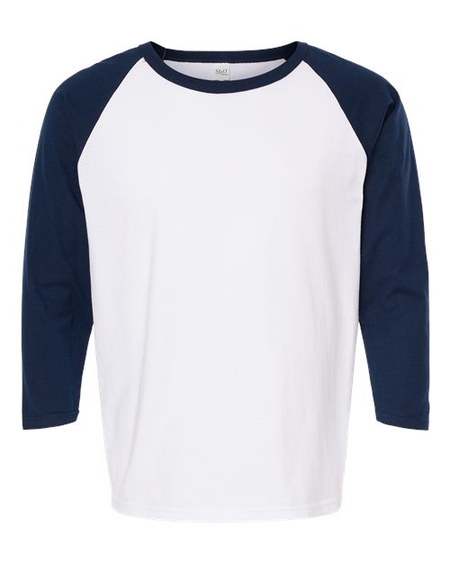 T-shirt de baseball à manches trois-quarts raglan
